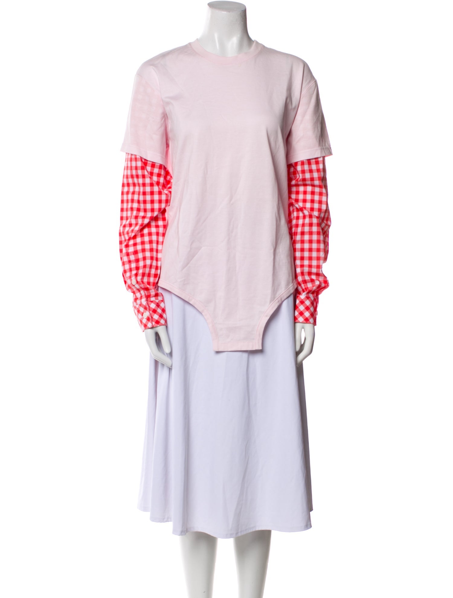 Burberry Plaid Print Crew Neck T-Shirt